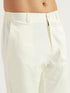 Men's Beige And Cream Silk Blend Jacket, Kurta And Pyjama Set